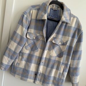Fleece button up shacket